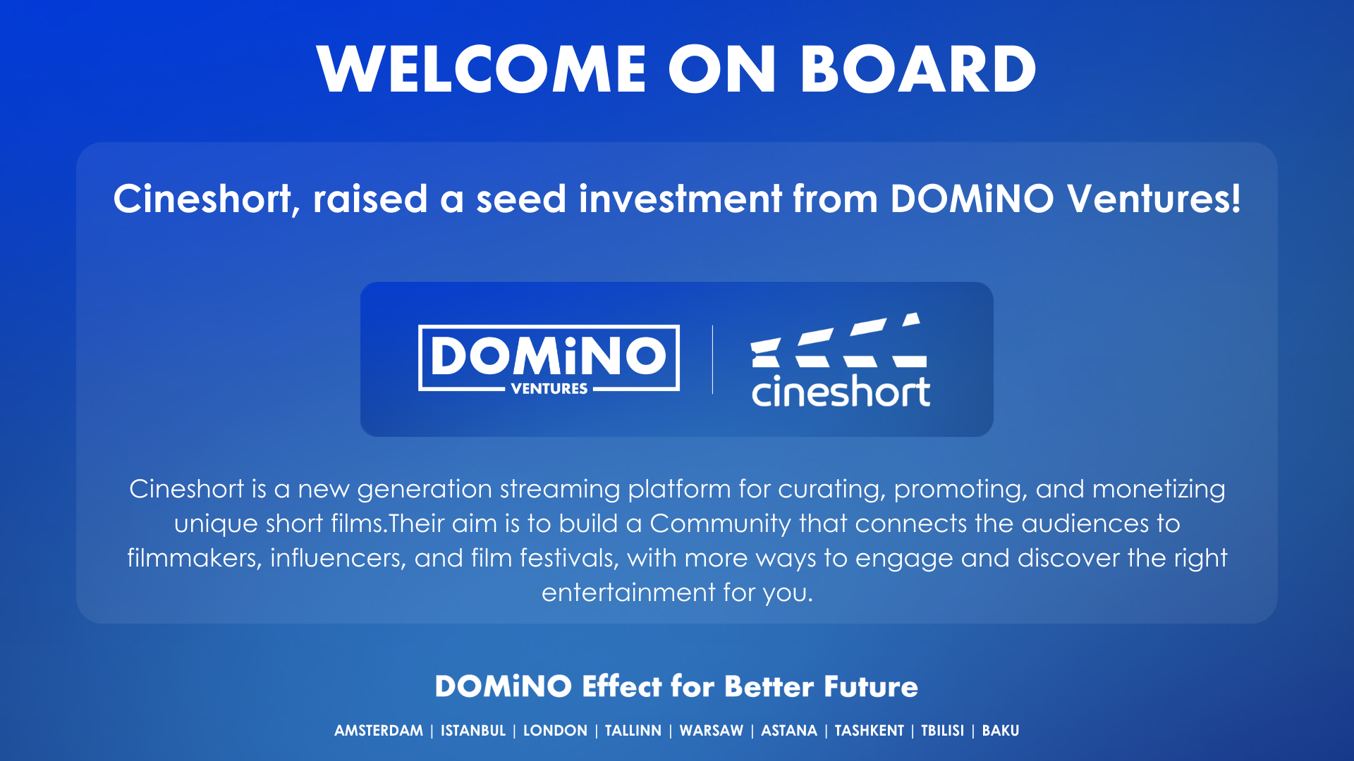Mobile-Oriented Thematic Film Platform Cineshort Completed Its First Investment Round.