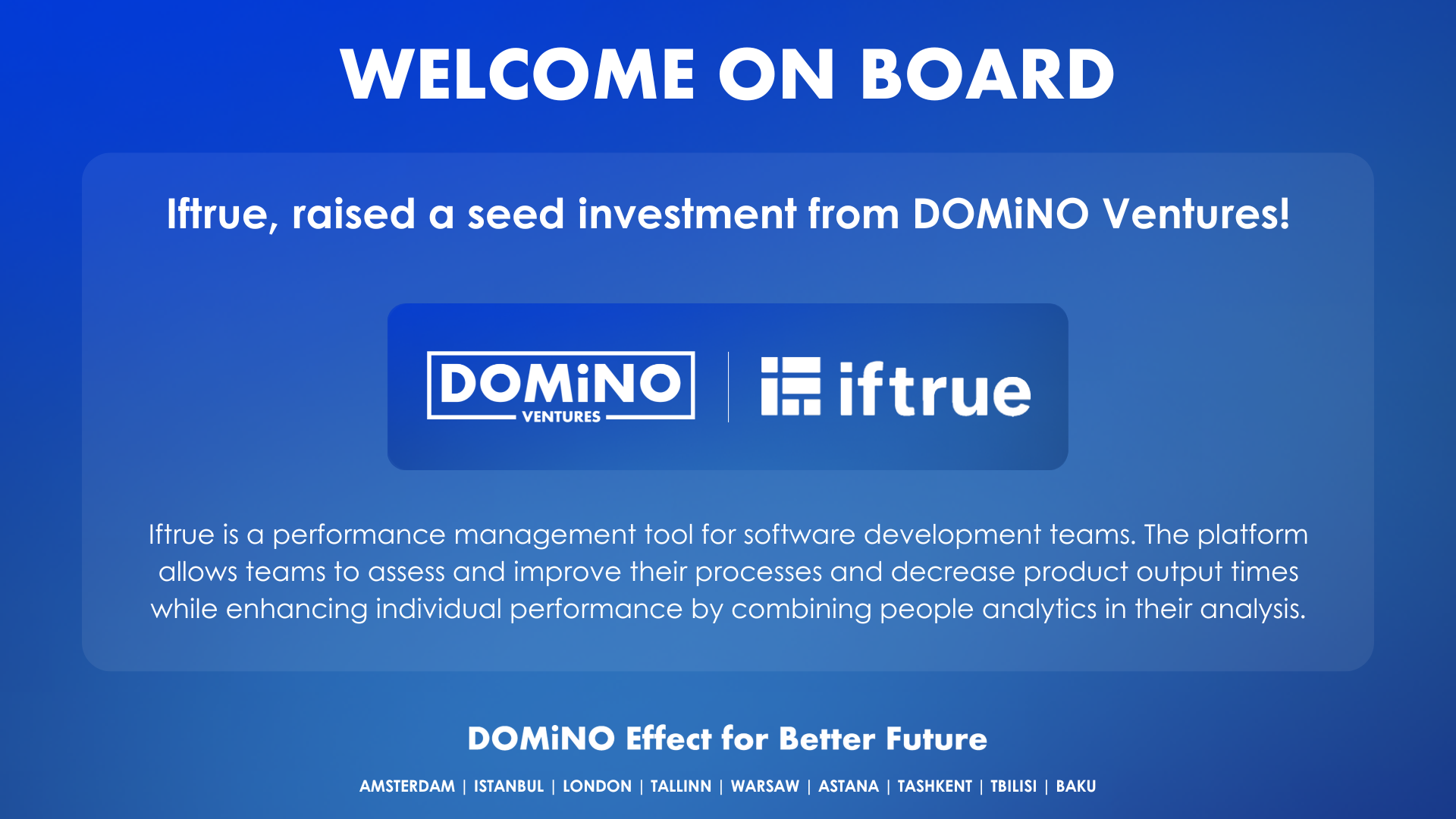 Iftrue, the startup that improves the business processes of software teams, raised an investment