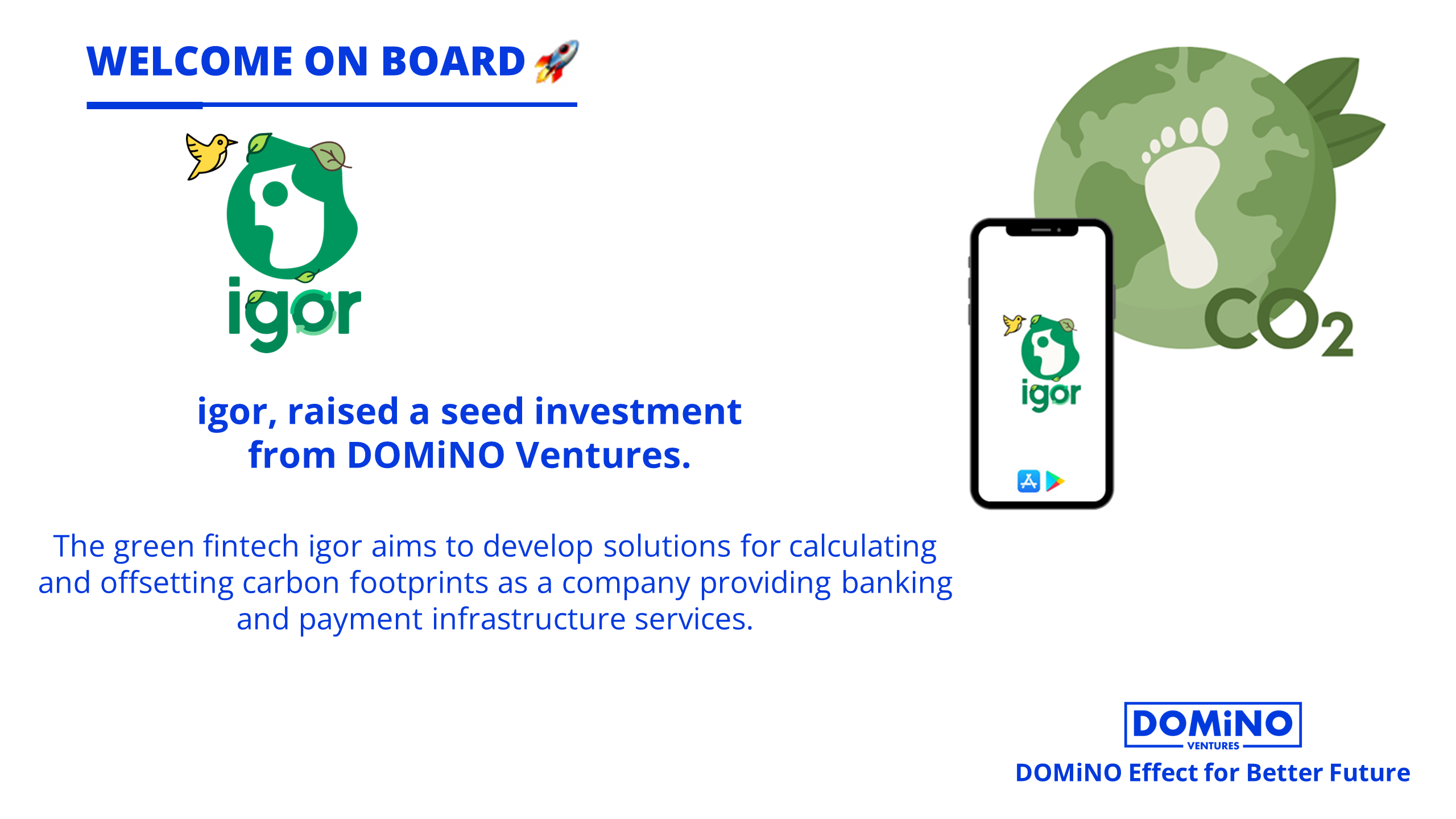 Igor with a valuation of USD 8.5 million has received investment.