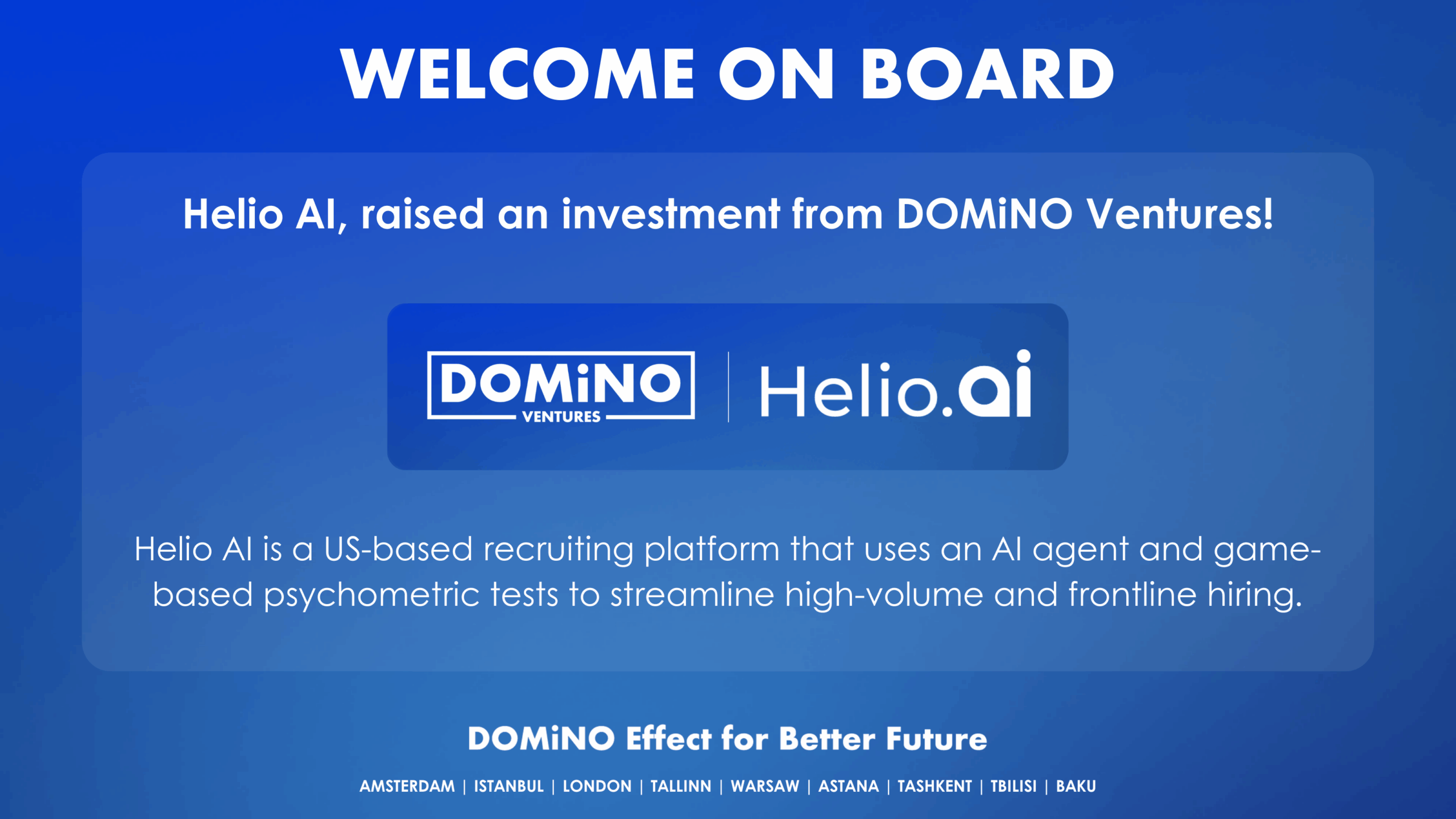 welcome on board helio